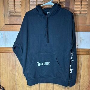 Black and white Avril Lavigne Love Sux hoodie Size Large